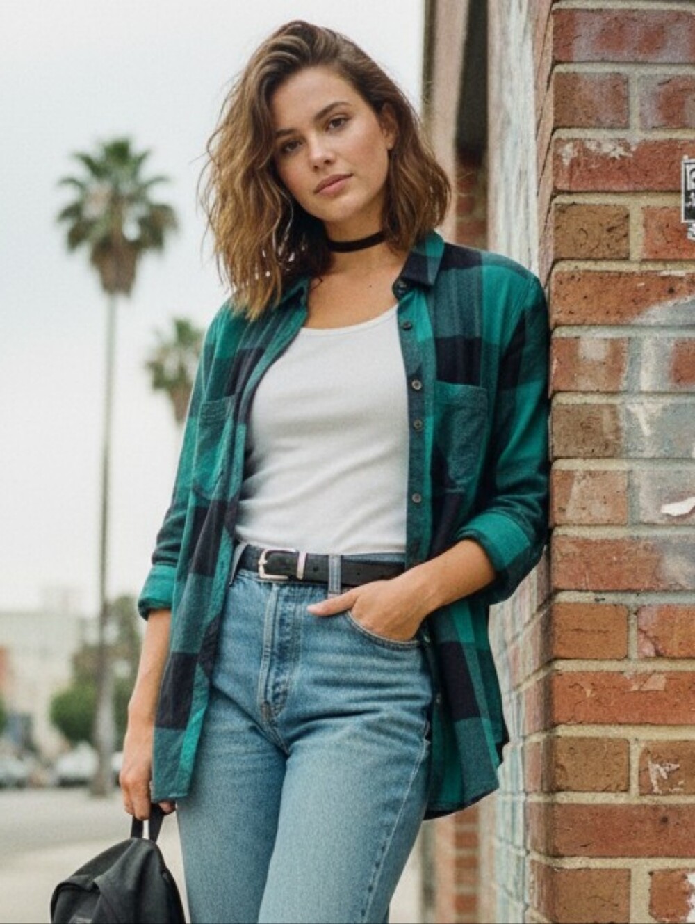 NWT Maurices XS 90s Grunge Western Buffalo Plaid Boyfriend Button Down Shirt